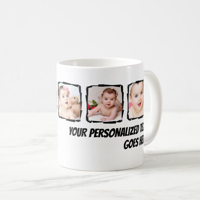 Personligen Photo Scribble Ram Kaffemugg (Framsida höger)
