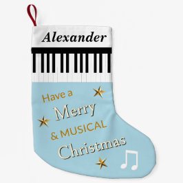 Personligen Piano Nycklar Light Blue Music Thees Liten Julstrumpa