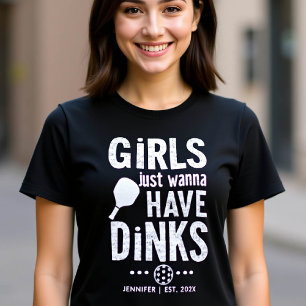 Personligen Pickleball Girls just Roligt Gift Type T Shirt