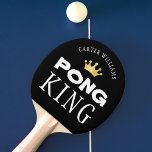 Personligen PING PONG KUNG Editable Black Pingisracket<br><div class="desc">Krona är mästare på att pinga pong med en personlig PONG KUNG paddel med ditt val av bakgrund färg. FÄRG CHANGE: Ändra bakgrunden genom att klicka på fliken ANPASSA YTTERLIGARE. Kontakta designern via Zazzle-Chattan eller makeitaboutyoustore@gmail.com om du vill att designen ska ändras.</div>