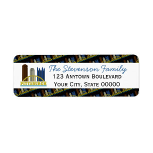 Personligen Pittsburgh Pennsylvania Skyline Returadress Etikett