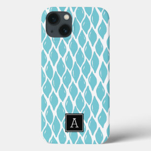 Personligen Preppy BLUE AQUA TEAL Black Monogram