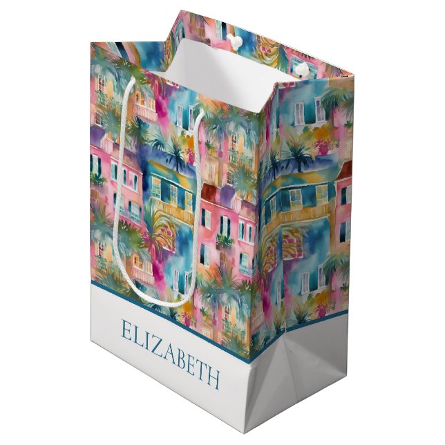 Personligen Preppy Charleston Houses (Framsidan Vinklad)