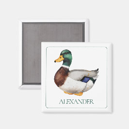 Personligen Preppy Mallard Anka Magnet
