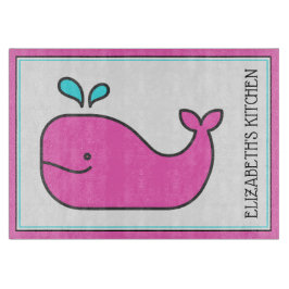 Personligen Preppy Nautical Rosa and Aqua Whale