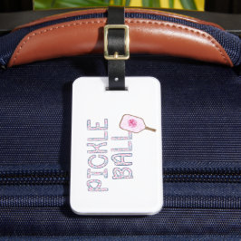 Personligen Preppy Pickleball Bagagebricka