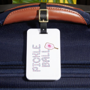 Personligen Preppy Pickleball Bagagebricka