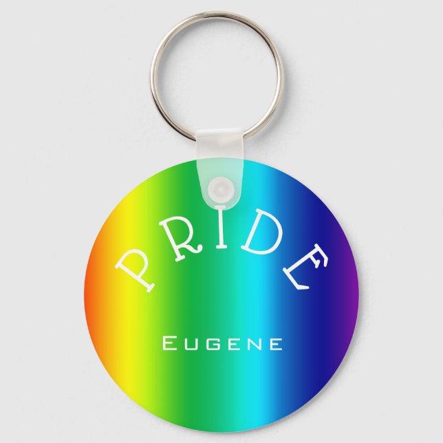 Personligen pride Rainbow Multifärgads Nyckelring (Framsida)