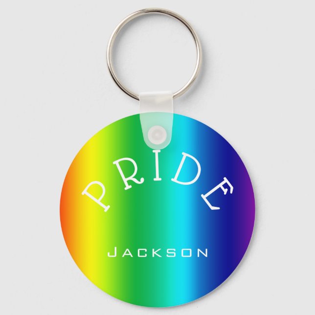 Personligen pride Rainbow Multifärgads Nyckelring (Framsida)
