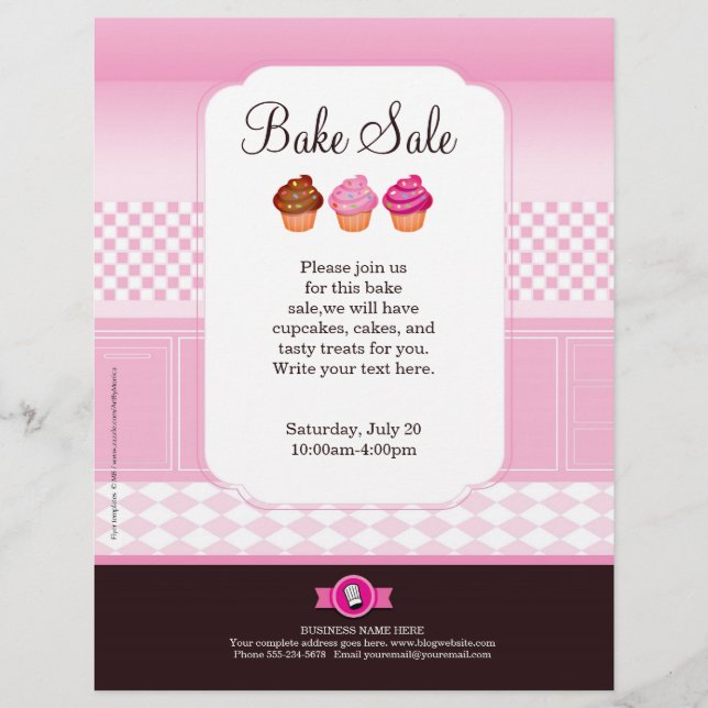 personligen professionell Bake Sale Flyer (Framsidan)