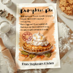 Personligen Pumpkin Paj Recipe Kökshandduk<br><div class="desc">Hämta redo för att backa med den här Pumpkin Paj Recipe-personligens kökshandduk. Den här handduken har ett klassiskt pumprecept från paj och tillför en säsong-beröring till din köksdekoration. Anpassa den med ditt namn eller ett speciellt budskap,  skapar den till en unik och praktisk gåva till paj älskare och hembakare.</div>