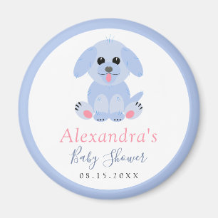Personligen Puppy Blue i Pojke Shower Magnet