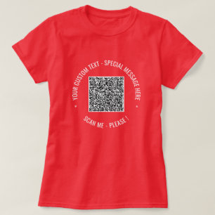 Personligen QR-kod och Anpassningsbar-text T-Shirt