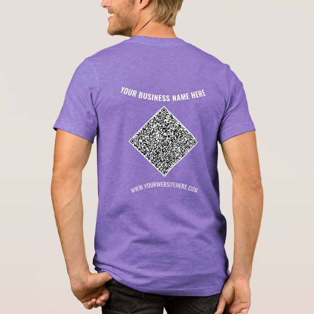 Personligen QR- och Anpassningsbar T Shirt (Baksida)