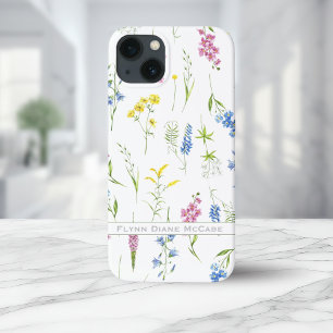 Personligen Quaint Vintage Wildblommor Foliage