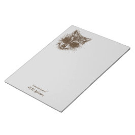 Personligen Raccoon Woodland Creature Teckning Anteckningsblock