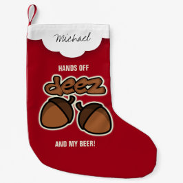 Personligen räcker av Deez nöt och öl Liten Julstrumpa