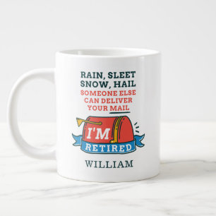 Personligen Rain Sleet Snö Retrött Postal Worker Jumbo Mugg