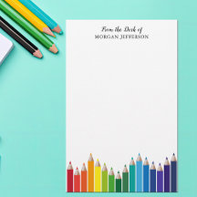 Personligen Rainbow Färg Pencil Art Teacher