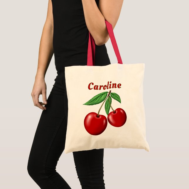 Personligen Red Cherries budget Tygkasse (Framsida (produkt))