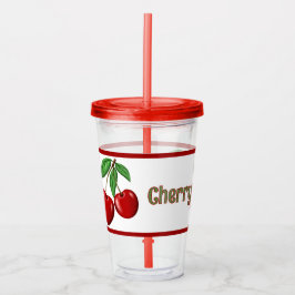 Personligen Red Cherries Design Take Away Mugg