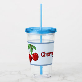 Personligen Red Cherries Design Take Away Mugg