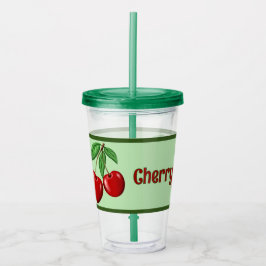 Personligen Red Cherries Design Take Away Mugg
