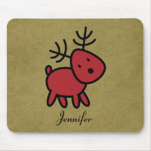 Personligen Red jul Reindeer Illustration