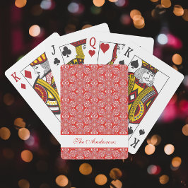 Personligen Red jul Snowflake Star Mönster Casinokort