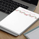 Personligen ReEmergency Blommigt Ro Garland Anteckningsblock<br><div class="desc">anteckningsblock för söt blommigt med att anpassa med ditt namn. Den här vattenfärgsdesignen har en vintage som inspirerat trädgårdsodling i ro med handskriven typografi.</div>