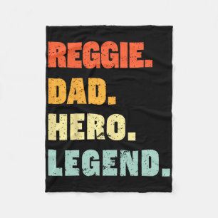 Personligen Reggie Pappa Hero Legend Eget namn Fa Fleecefilt