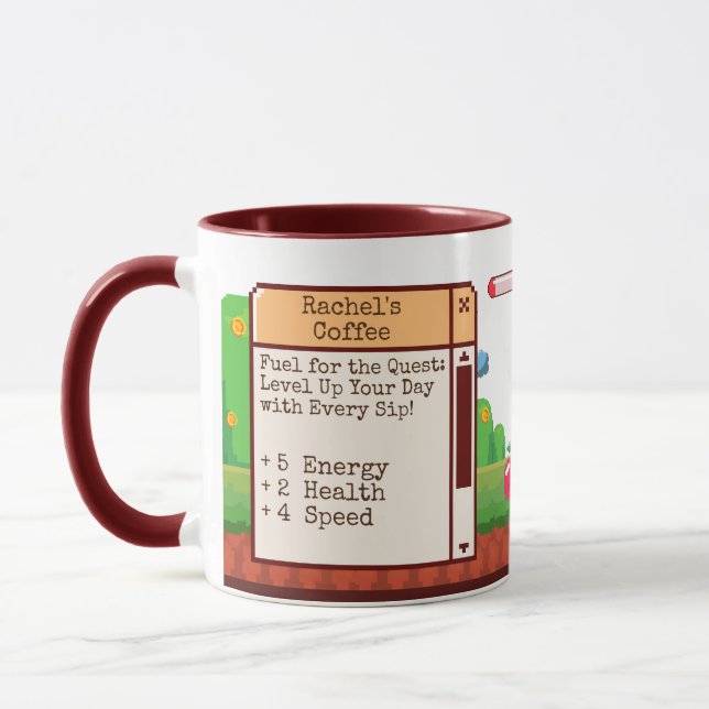 Personligen Retro Pixel-spel Mugg (Vänster)