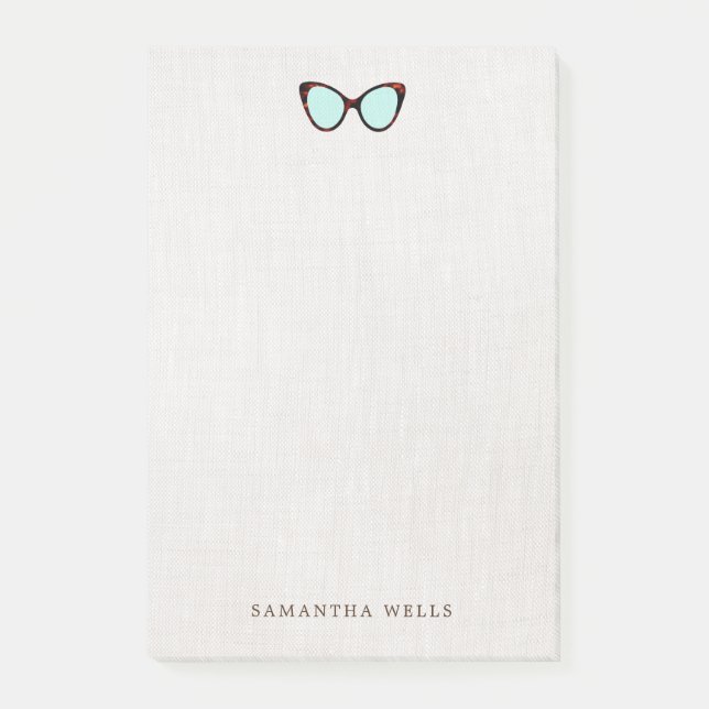 Personligen Retro Sunglasses Post-it Block (Framsida)