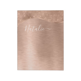 Personligen Ro Guld Glitter Anteckningsblock