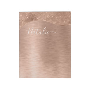 Personligen Ro Guld Glitter Anteckningsblock