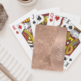 Personligen Ro Guld Glitter Casinokort