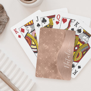 Personligen Ro Guld Glitter Casinokort