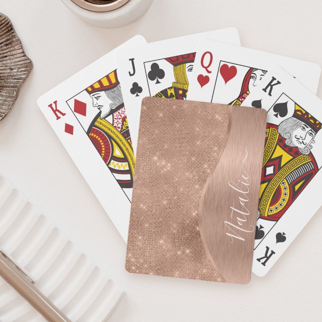 Personligen Ro Guld Glitter Casinokort (Skapare uppladdad)