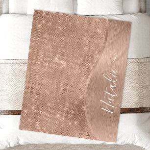 Personligen Ro Guld Glitter Fleecefilt