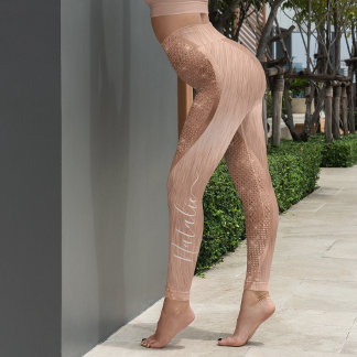 Personligen Ro Guld Glitter Leggings