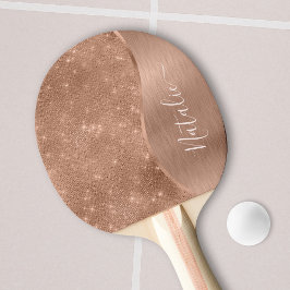 Personligen Ro Guld Glitter Pingisracket