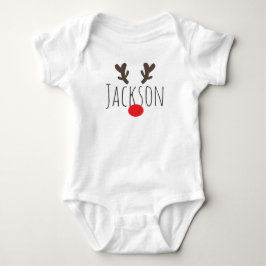 Personligen Röd-Nosed renbaby Bodysuit T Shirt