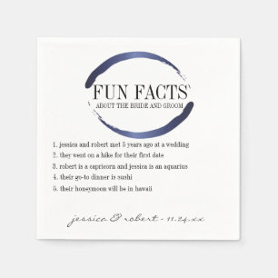 Personligen roligt Facts Modern Blue Push Strokes Pappersservett