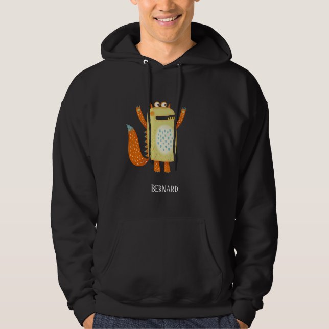 Personligen roligt Monsters Hoodie (Framsida)