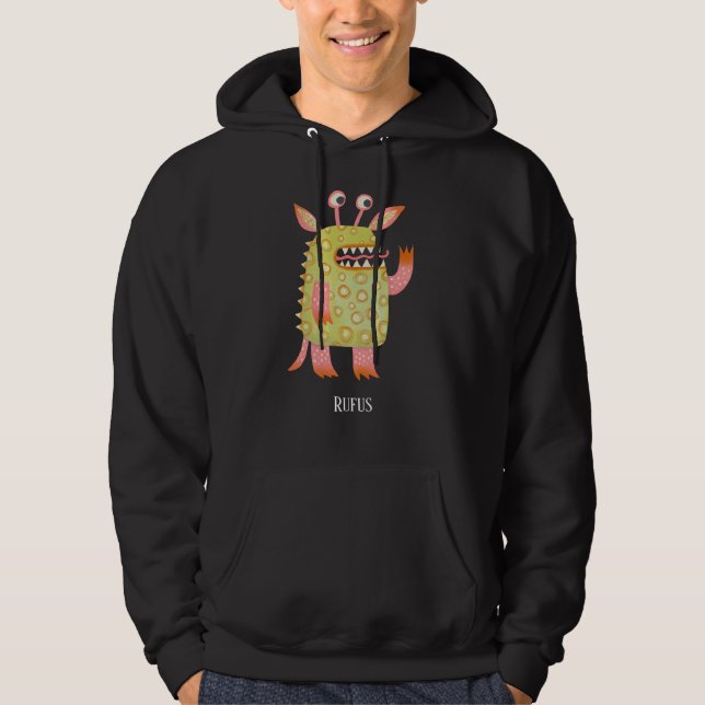 Personligen roligt Monsters Hoodie (Framsida)