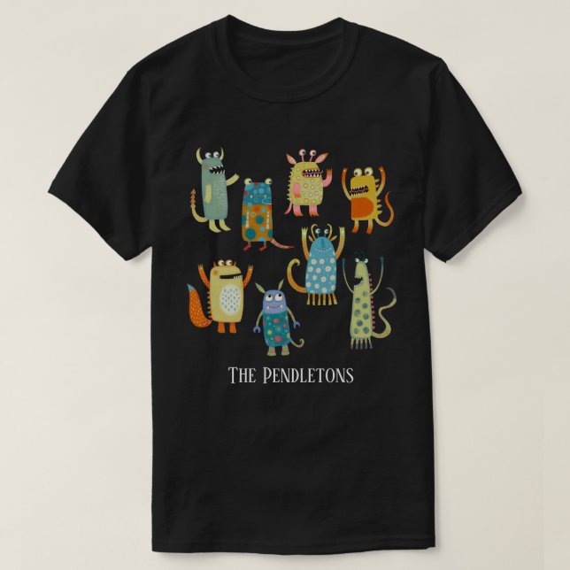 Personligen roligt Monsters T Shirt (Design framsida)