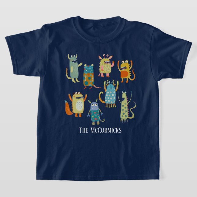 Personligen roligt Monsters T Shirt (Laydown)