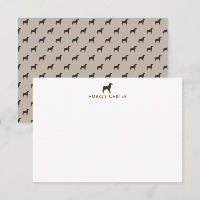 Personligen roligt Rottweiler-Hundälskare Anteckningskort (Fram/baksida)