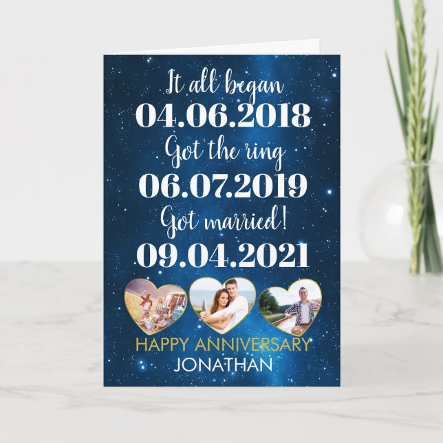 Personligen Romantic Data Kort (Framsida)