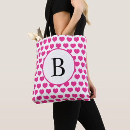 Personligen rosa Hearts Tygkasse